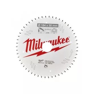   Pânză de ferăstrău MILWAUKEE pentru aluminiu 184 x 30 x 2,2 mm / 54T TF NEG