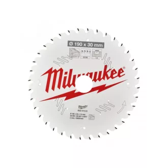  Pânză de ferăstrău MILWAUKEE pentru lemn 190 x 30 x 1,6 mm / 36T ATB