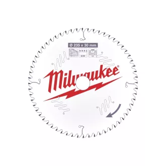   Pânză de ferăstrău MILWAUKEE pentru lemn 235 x 30 x 2,4 mm /60T ATB