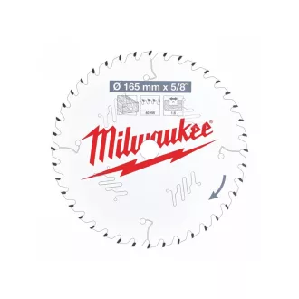   Pânză de ferăstrău MILWAUKEE pentru lemn 165 x 30 x 15,87 x 1,6 mm / 40T ATB