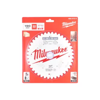   Pânză de ferăstrău MILWAUKEE pentru lemn 190 x 30 x 2,4 mm /40T ATB NEG