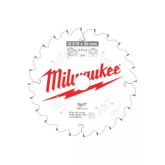   Pânză de ferăstrău MILWAUKEE pentru lemn 216 x 30 x 2,4 mm /T24 ATB NEG