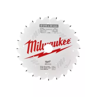   Pânză de ferăstrău MILWAUKEE pentru lemn 216 x 30 x 2,4 mm /T24 ATB NEG