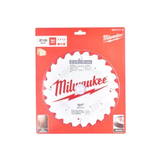   Pânză de ferăstrău MILWAUKEE pentru lemn 216 x 30 x 2,4 mm /T24 ATB NEG