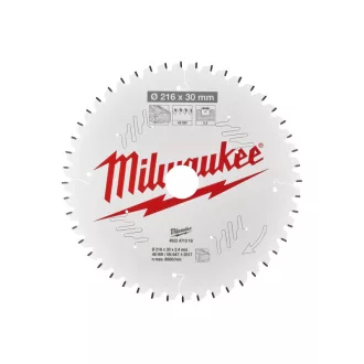   Pânză de ferăstrău MILWAUKEE pentru lemn 216 x 30 x 2,4 mm /48T ATB NEG