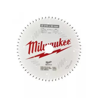   Pânză de ferăstrău MILWAUKEE pentru lemn 216 x 30 x 2,4 mm / 60T ATB NEG