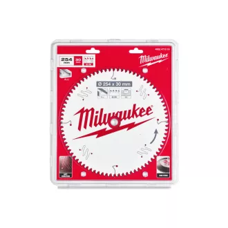   Pânză de ferăstrău MILWAUKEE pentru aluminiu 254 x 30 x 3,0 mm /80T TF NEG