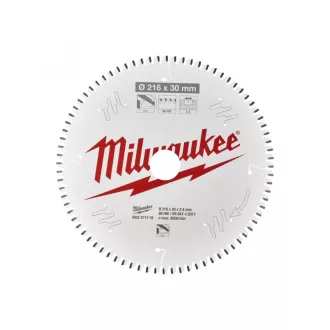   Pânză de ferăstrău MILWAUKEE pentru aluminiu 216 x 30 x 2,4 mm / 80T