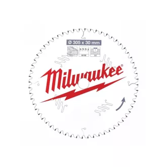   Pânză de ferăstrău MILWAUKEE pentru lemn 305 x 30 x 3,0 mm / 60T