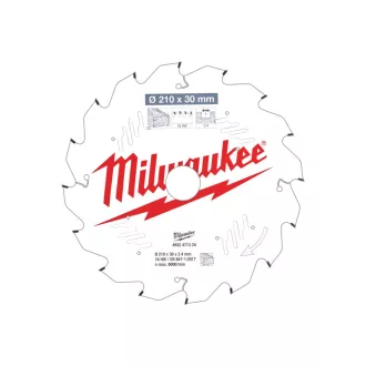   Pânză de ferăstrău MILWAUKEE pentru lemn 210 x 30 x 2,4 mm /T16 ATB