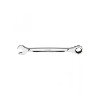 Cheie cu clichet MILWAUKEE 15 mm / 207,5 mm CrV MAX BITE™
