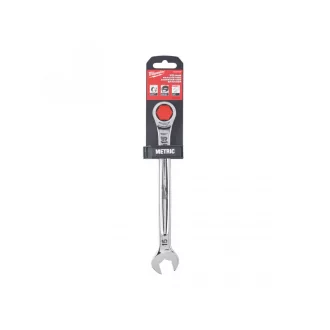 Cheie cu clichet MILWAUKEE 15 mm / 207,5 mm CrV MAX BITE™