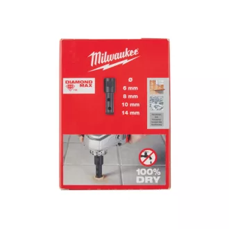   MILWAUKEE Set de burghie diamantate uscate 4 piese M14 (6 / 8 / 10 / 14 mm) DIAMOND MAX™