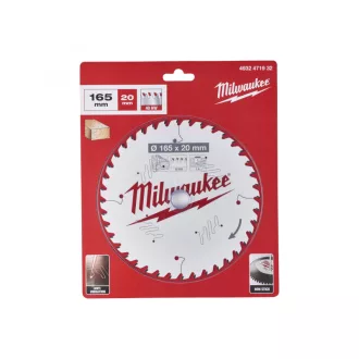   Pânză de ferăstrău MILWAUKEE pentru lemn 165 x 20 x 1,6 mm / 40T ATB