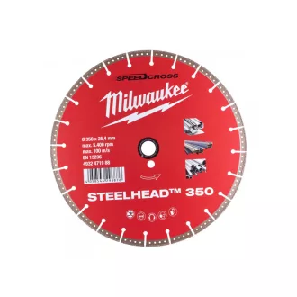   Disc de tăiat cu diamant MILWAUKEE 350 x 2,8 x 4 x 25,4 mm segmentat STEELHEAD™