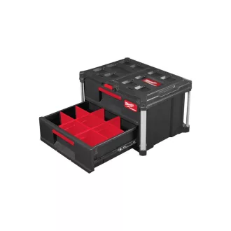 MILWAUKEE Cufă de depozitare cu 2 sertare PACKOUT