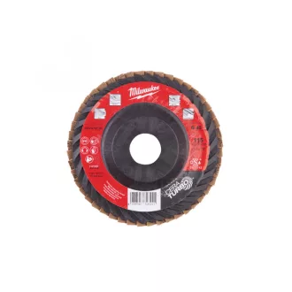   MILWAUKEE Disc abraziv cu clapete 115 x 22,2 mm / P40 granulație ceramică SLC50 Cera Turbo
