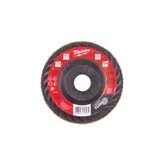   MILWAUKEE Disc abraziv cu clapete 115 x 22,2 mm / P80 granulație ceramică SLC50 Cera Turbo