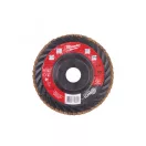 MILWAUKEE Disc abraziv cu clapete 125 x 22,2 mm / P60 granulație ceramică SLC50 Cera Turbo