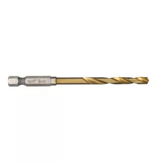   Burghiu MILWAUKEE 5,0 x 80/31 mm HSS-G TiN, HEX roșu - Shockwave™ (10 buc)