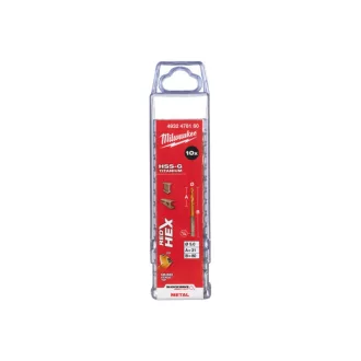  Burghiu MILWAUKEE 5,0 x 80/31 mm HSS-G TiN, HEX roșu - Shockwave™ (10 buc)