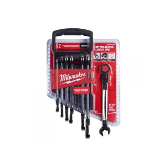   Set chei cu clichet MILWAUKEE 7 piese 8-17 mm CrV MAX BITE™