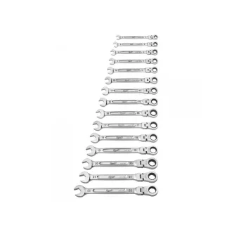   Set chei cu clichet MILWAUKEE 15 piese 8-22 mm CrV MAX BITE™