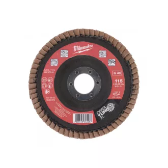   MILWAUKEE Disc abraziv cu clapete 115 x 22,2 mm / granulație ceramică P40