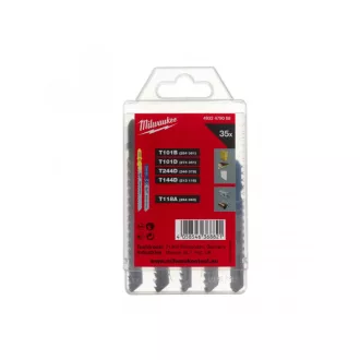   MILWAUKEE Set de lame de ferăstrău puzzle 35 piese clemă în T metal, lemn