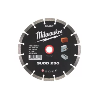   Disc de tăiere cu diamant MILWAUKEE 230 x 3,0 x 10 x 22,2 mm segmentat Silent SUDD