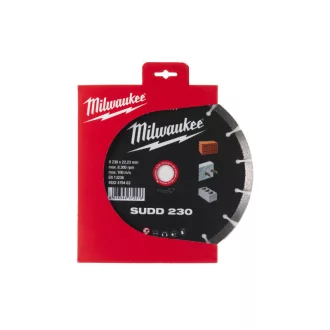   Disc de tăiere cu diamant MILWAUKEE 230 x 3,0 x 10 x 22,2 mm segmentat Silent SUDD