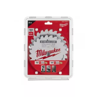   Pânză de ferăstrău MILWAUKEE pentru lemn 165 x 15,87 x 1,6 mm / 24T (2buc)