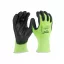MILWAUKEE Mănuși de protecție de lucru rezistente la tăiere PU îmbibat 1/A - M/8 Hi-Vis
