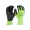 MILWAUKEE Mănuși de protecție de lucru rezistente la tăiere PU îmbibat 1/A - L/9 Hi-Vis