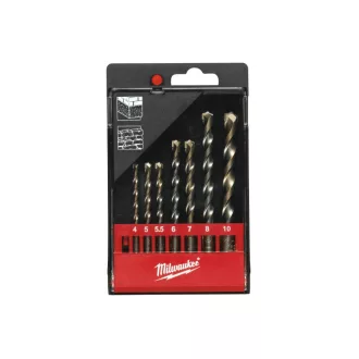   Set de foraj MILWAUKEE 8 piese (3 / 4 / 5 / 6 / 7 / 8 / 9 / 10 mm)