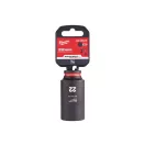 MILWAUKEE Cheie tubulară lungă pentru mașină 3/8" 22 mm CrMo