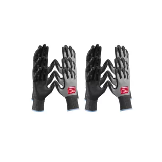   MILWAUKEE Mănuși de protecție de lucru rezistente la tăiere PU îmbibate 2/B - M/8 Hi-Dex (12 per/buc)