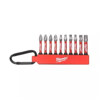   Set de biți MILWAUKEE cu carabină 10 bucăți 1/4" Hex Shockwave™