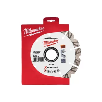   Disc de tăiat diamant MILWAUKEE 125 x 2,6 x 12 x 22,2 mm XHUDD segmentat