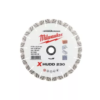   Disc de tăiat diamant MILWAUKEE 230 x 2,6 x 13 x 22,2 mm XHUDD segmentat