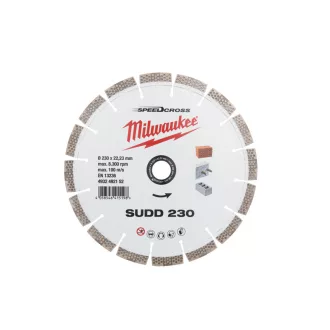   Disc de tăiere cu diamant MILWAUKEE 230 x 3,4 x 15 x 22,2 mm segmentat SUDD