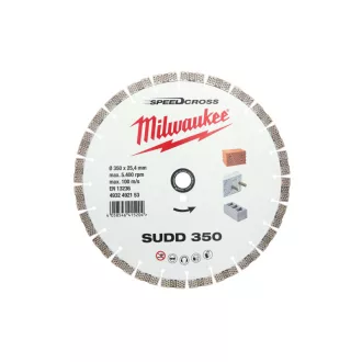   Disc de tăiere cu diamant MILWAUKEE 350 x 3,4 x 15 x 25,2 mm segmentat SUDD