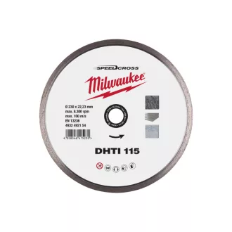   Disc de tăiat diamant MILWAUKEE 115 x 2,3 x 10 x 22,2 mm Speedcross DHTI continuu