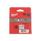 MILWAUKEE Placă de șlefuire delta cu velcro STD 93 x 93 mm / P120 6 găuri (10 buc)