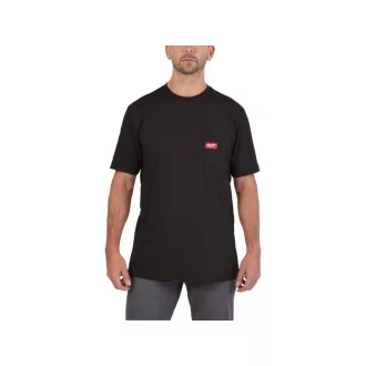   Tricou cu mânecă scurtă cu buzunar MILWAUKEE, negru WTSSBL S