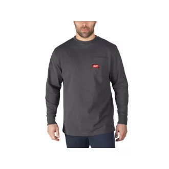 MILWAUKEE Tricou cu mâneci lungi gri WTLSG-XXL WORKSKIN™