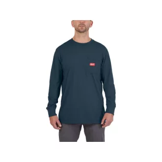   Tricou cu mânecă lungă de buzunar MILWAUKEE Albastru WTLSBLUII L