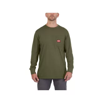   Tricou cu mânecă lungă cu buzunar MILWAUKEE Verde WTLSGRNII XXL