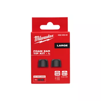   Protecție auditivă MILWAUKEE Înlocuire dopuri pentru urechi Bluetooth, spumă cu memorie L (5 per/cs)
