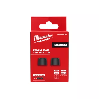   Protecție auditivă MILWAUKEE Inserție de înlocuire pentru dopuri de urechi Bluetooth cu spumă cu memorie mărimea M (5 per/cs)